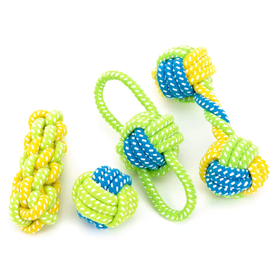 Jouet balle à nœud en coton pour chien – Hoopet